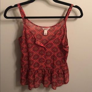 Pink/red Aztec design tank top.